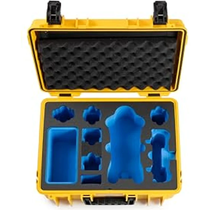 B & W International Transportkoffer für DJI Mavic 4 Pro Fly More Combo, stabil, wasserdicht IP67, temperaturbeständig -30° C bis +80° C, schwarz/blau – Bild 6