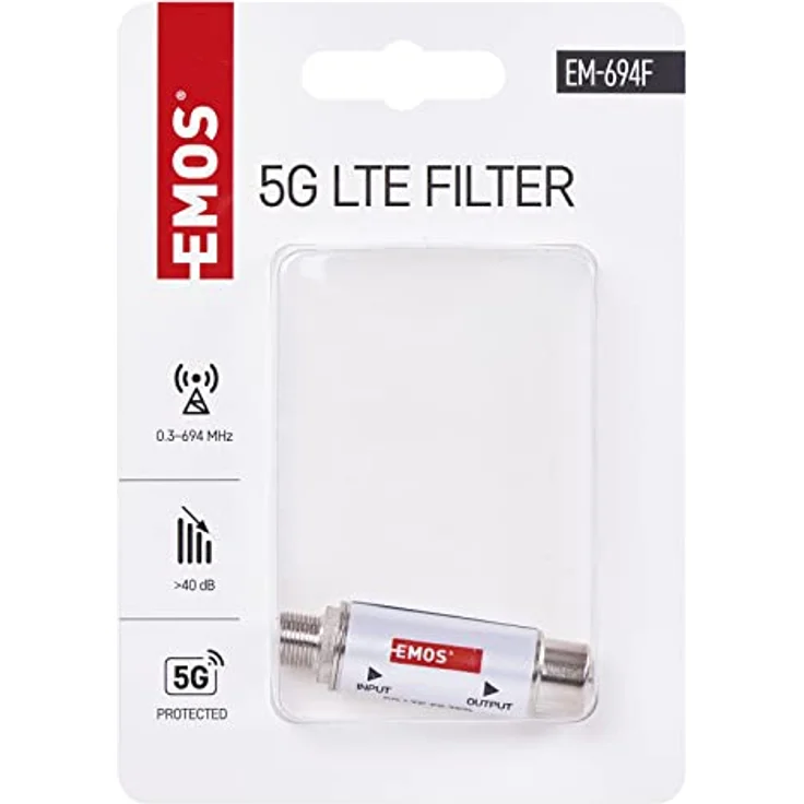 EMOS LTE/4G/5G Sperrfilter, Durchlassbereich bis 694 MHz, DC Durchlass, 1,6 x 4 cm, F-Anschluss J5711 Silbern - Preisvergleich – Bild 3