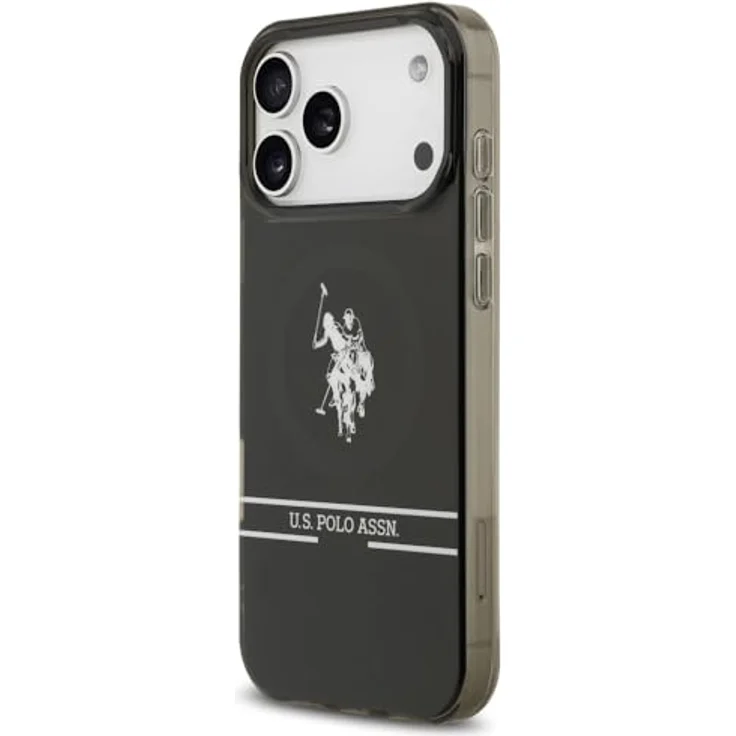 CG MOBILE US Polo DH, MagSafe-kompatible Hülle für iPhone 17 Pro Max, schwarz, TPU/PC mit Streifenlogo – Bild 2