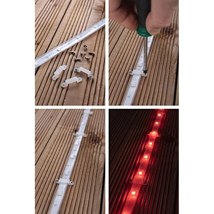 Paulmann 78891 LED Stripe SimpLED Outdoor 3m IP65 24LEDs/m RGB incl. 1x8,5 Watt dimmbar Lichtband Transparent Kunststoff – Bild 3