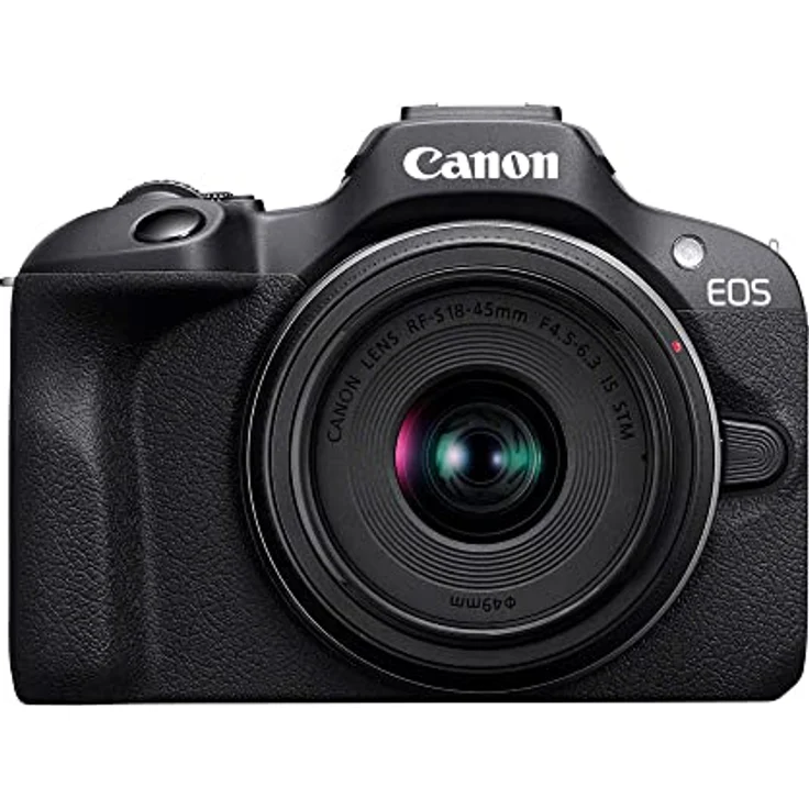 Canon EOS R100 + RF-S 18-45mm F4.5-6.3 is STM + RF-S 55-210mm F5-7.1 is STM|24.1MP APS-C Mirrorless Camera|Dual Pixel CMOS AF|4K Video|Wi-Fi|Bluetooth – Bild 1