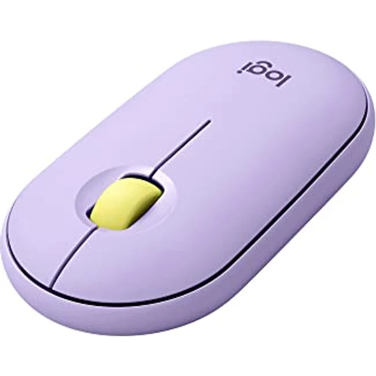 Logitech Pebble kabellose Maus mit Bluetooth oder 2,4-GHz-Empfänger, geräuscharm. Schlanke Computermaus mit leisem Klick für Laptop, Notebook, iPad, PC und Mac - Lila – Bild 1