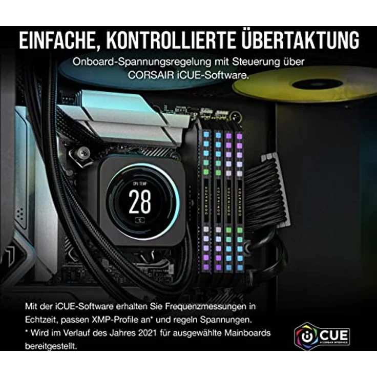 CORSAIR Dominator Platinum RGB - DDR5 - Kit - 32 GB: 2 x 16 GB - DIMM 288-PIN - 5600 MHz - PC5-44800 - CL36 - 1.25 V - ungepuffert - non-ECC - Schwarz – Bild 6