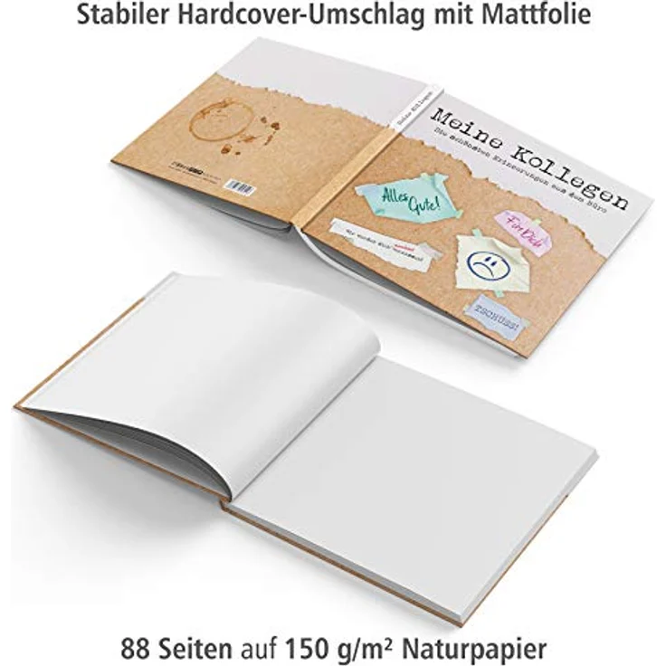 itenga Gästebuch Meine Kollegen zum Abschied I 21,0 x 21,0 cm, 88 Blanko Seiten I ideal als Abschiedsbuch, Fotoalbum oder zum Festhalten von unvergesslichen Erinnerungen – Bild 4