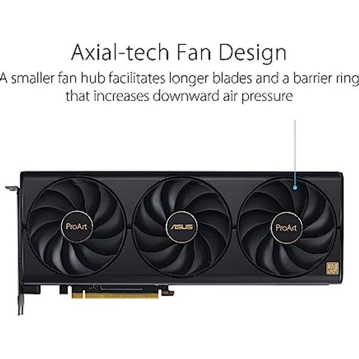 ASUS ProArt GeForce RTX 4080 OC Edition 16GB GDDR6X Gaming Grafikkarte (NVIDIA GeForce RTX4080, DLSS 3, PCIe 4.0, 1x HDMI 2.1a, 3X DisplayPort 1.4a, PROART-RTX4080-O16G) – Bild 2
