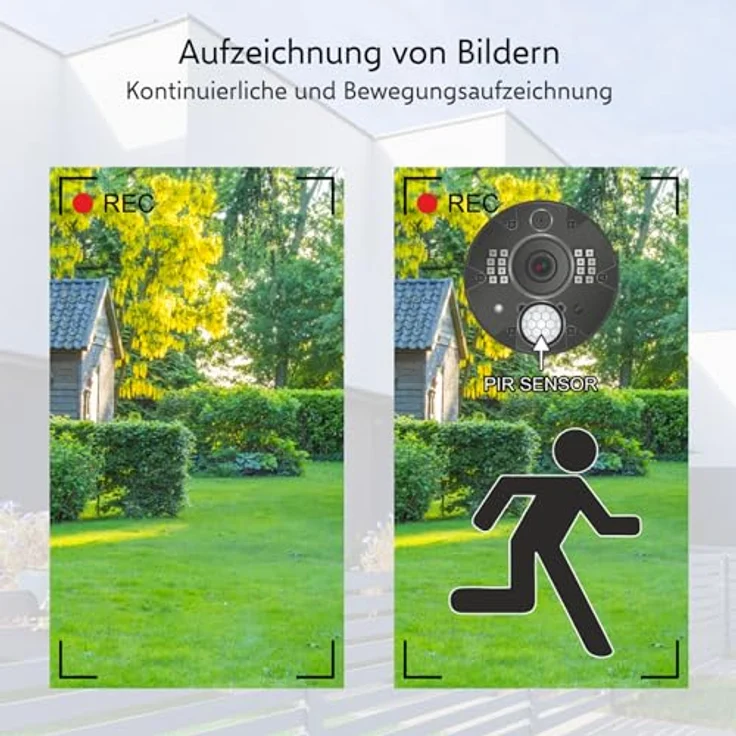 ELRO CZ40RIPS Kabelloses Überwachungssystem, Full-HD 1080p Kamera mit Nachtsicht, 7'' Monitor & App, IP65 - Sicherheitssystem in Full-HD Qualität – Bild 5