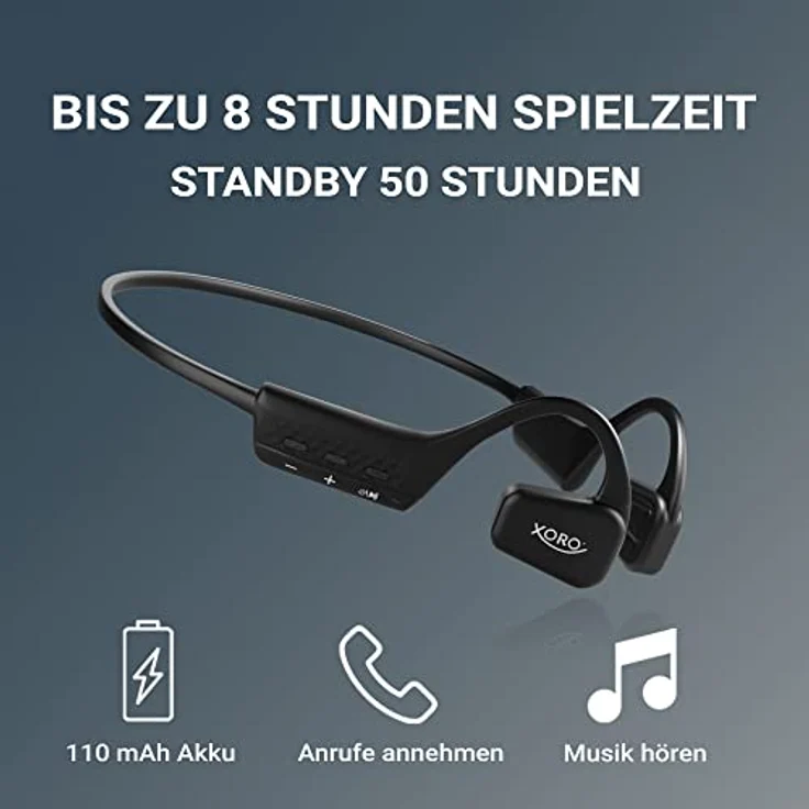 XORO KHB 35 - Revolutionäre Offene Ohr-Kopfhörer, Akku für 8 Std. Musikgenuss, Freisprechen, Bluetooth, ideal für Outdooraktivitäten, Spritzwasser & Staubschutz – Bild 4