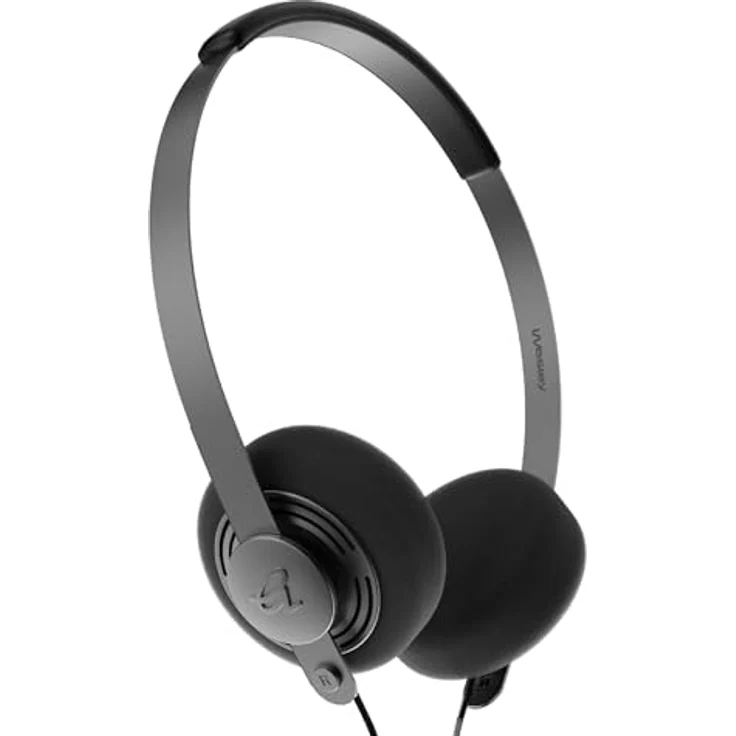 Gadhouse Wesley Retro-Kopfhörer, Vintage-Kopfhörer im Walkman-Stil mit 40-mm-Treibern, USB-C und 3,5-mm-Konnektivität, leichtes 105-g-Design, Inline-Mikrofonsteuerung, schwarz – Bild 4