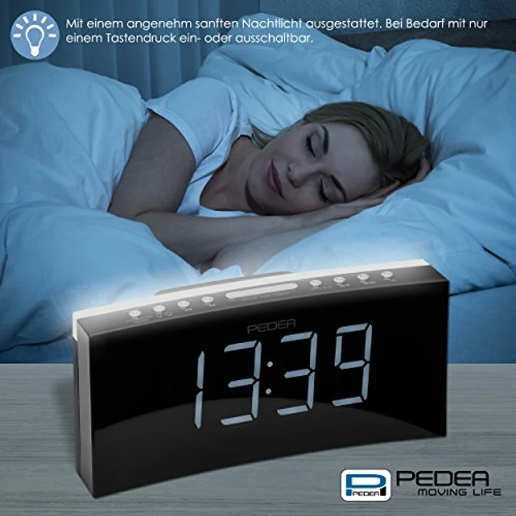 PEDEA Radiowecker mit LED Anzeige-Beleuchtung – Bild 9