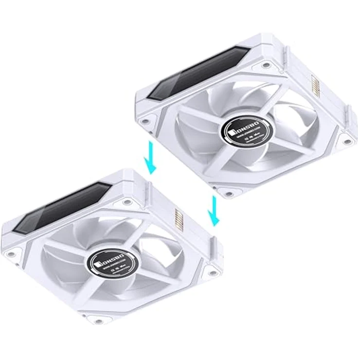 Jonsbo ZL-120W Gehäuselüfter, PWM, ARGB - 120mm, weiß, 3er-Pack – Bild 4