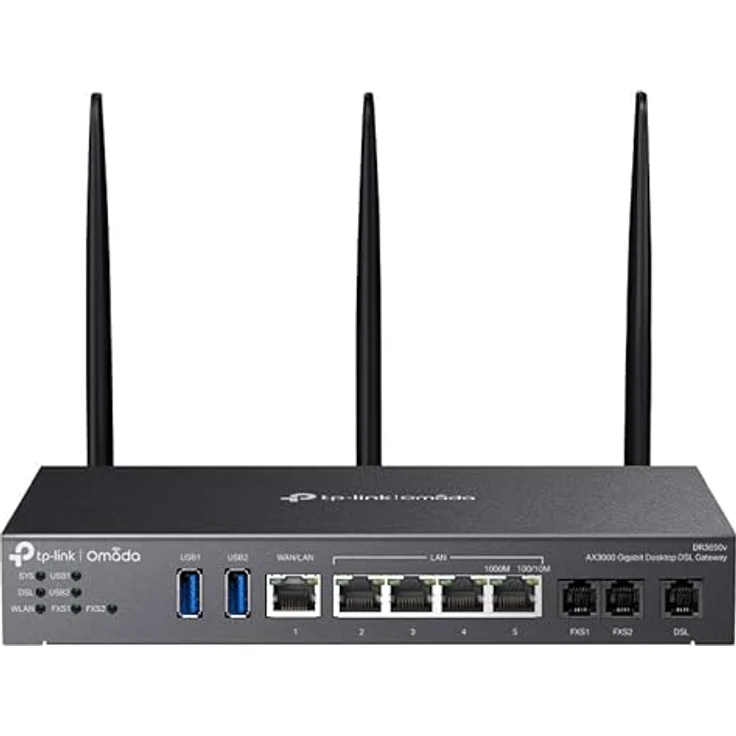 TP-Link DR3220V-4G, Dual-Band Router mit bis zu 2402 Mbit/s, Wi-Fi 6, MU-MIMO, Schwarz – Bild 2