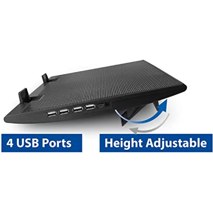 ACT Laptop Kühler 17 Zoll, Business Laptop Ständer Höhenverstellbar (2 Ergonomische Positionen), 2 Leiser Lüfter für das Büro, 4-Port-USB-Hub - AC8105 – Bild 4