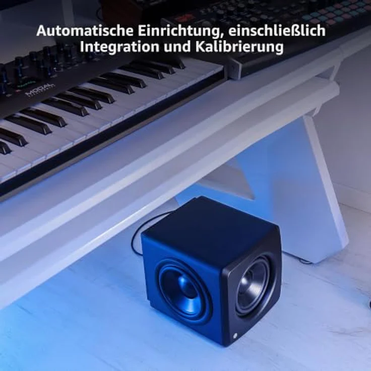 M-Audio iLoud Sub, Studio-Subwoofer mit 200 W, 3x 6,5-Zoll-Lautsprechern, 25 Hz Basswiedergabe, ARC X Raumkorrektur, kompakte Bauweise, 244x250x283 mm – Bild 4