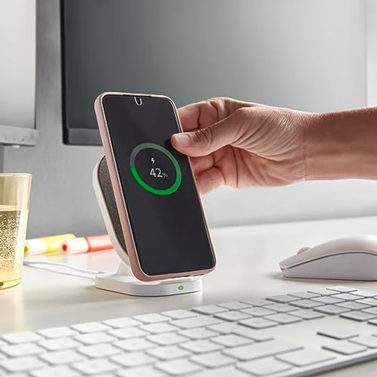 Hama Wireless Charger, induktive Ladestation, 10W (Qi Ladestation, Ladestation, Handy Ladestation, Schnellladegerät, Fast Charge, kabellos Laden, Induktions Ladegerät) weiß – Bild 2