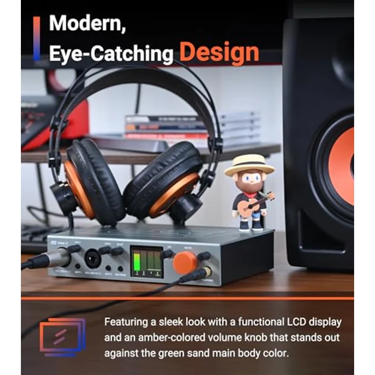 ESI Amber i2, 24-bit/192kHz USB-C Audiointerface mit 2 Ein- / 2 Ausgängen, 2x Class-A Mic-Pre, LCD-Display – Bild 3