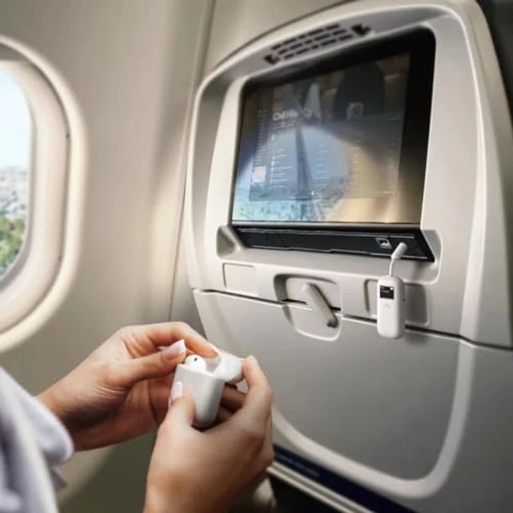 ALOGIC SkySound Bluetooth Audio Transmitter, kabelloser Adapter für AirPods & Kopfhörer, 25+ Stunden Akku, Dual-Device-Streaming für In-Flight Entertainment & Fitnessgeräte – Bild 2