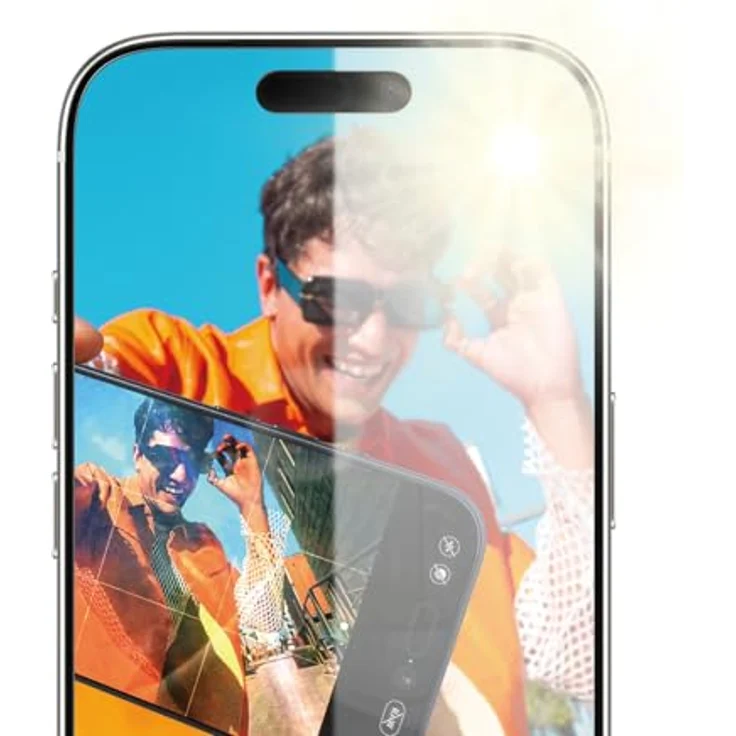 PanzerGlass Anti-Reflective Armor Displayschutz für Apple iPhone 17, 60 % recyceltes Glas, integrierter Blickschutzfilter, stoßfest bis 4,8 m, transparent – Bild 2