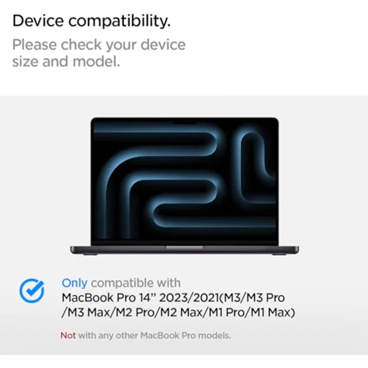 Spigen Thin Fit Hülle MacBook Pro 14" Zoll Case Kompatibel mit M3 / M3 Pro / M3 Max / M2 Pro / M2 Max / M1 Pro und M1 Max (2023/2021) - Transparent – Bild 2