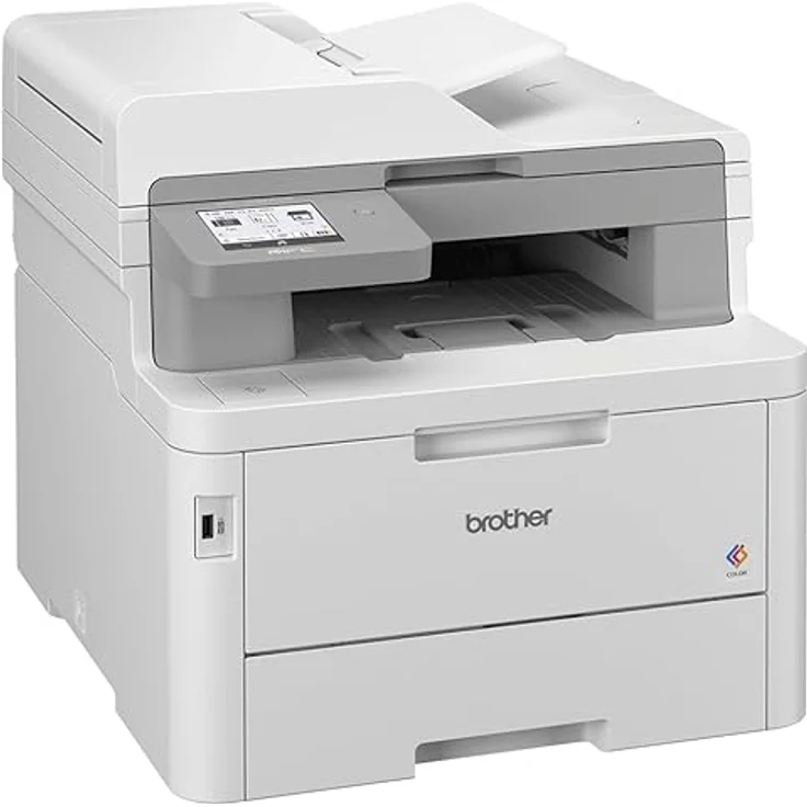 Brother MFC-L8390CDW Professionelles und kompaktes 4-in-1 Farb-LED-Multifunktionsgerät (Drucker, Scanner, Kopierer, Fax, 30 Seiten/Min.) weiß/grau – Bild 3
