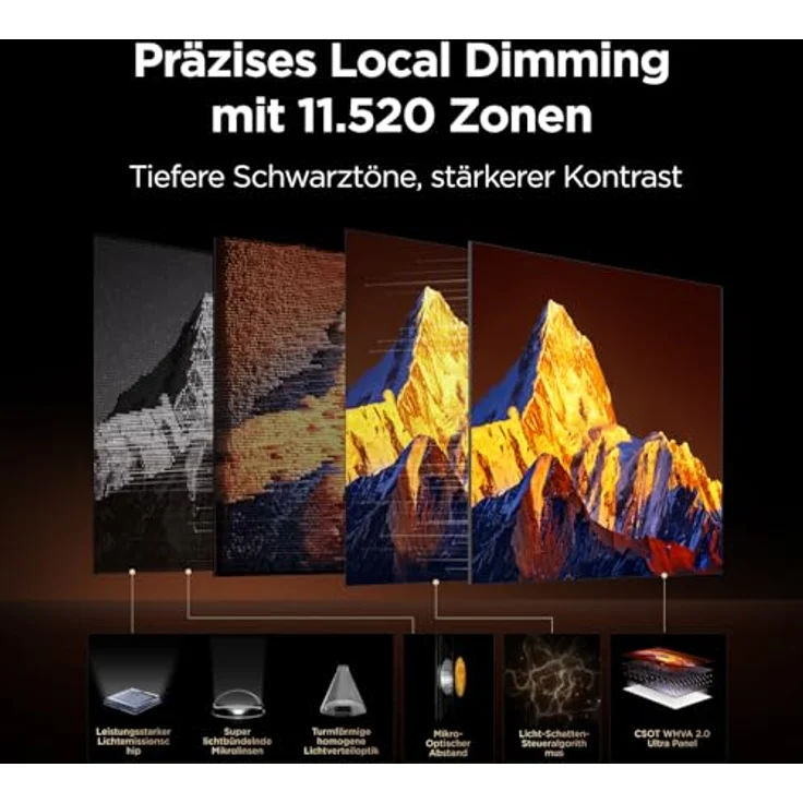 TCL X11L 75X11L, 190,5 cm (75"), 4K SQD-Mini LED Smart-TV mit WLAN und Bang & Olufsen Audio, Schwarz – Bild 8