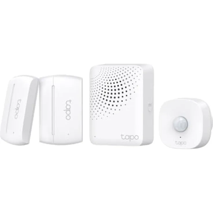 TP-Link Tapo Smart Sensor Starter Kit, Smart Home Hub mit freihändiger Bewegungserkennung, Tür- und Fenstersicherung, Weiß