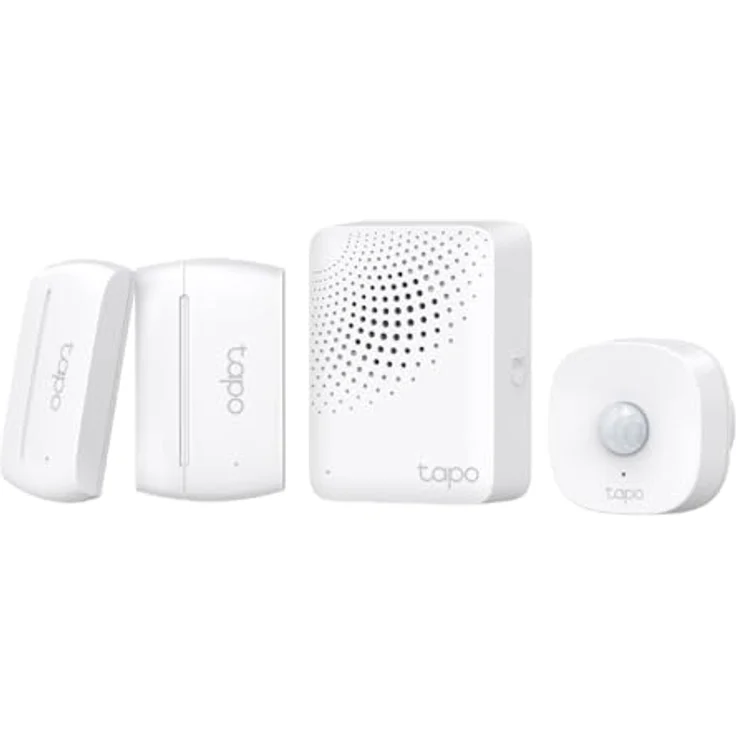 TP-Link Tapo Smart Sensor Starter Kit, Smart Home Hub mit freihändiger Bewegungserkennung, Tür- und Fenstersicherung, Weiß – Bild 1