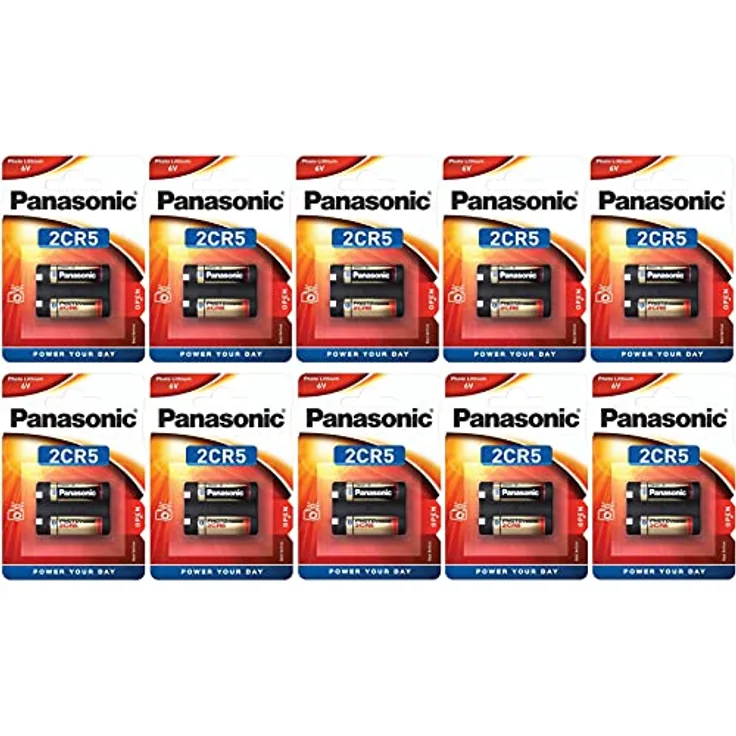 Lithium-Batterie Panasonic 2CR5 6 V - Blister 1 x 10 - Box 10 Blister