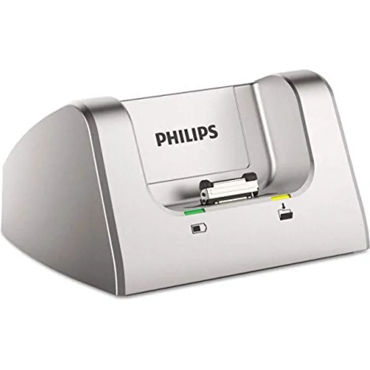 Philips ACC8120 Dockingstation für digitale Philips Diktiergeräte der Serien DPM8xxx, DPM7xxx, DPM6xxx, silber