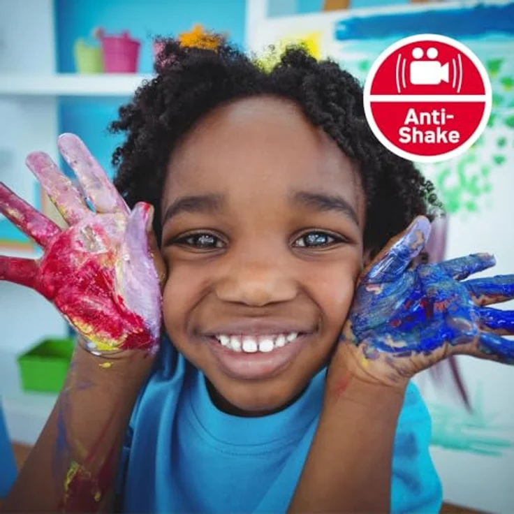 AgfaPhoto DC5500 blau Kompaktkamera mit 24 MP CMOS-Sensor, 8x Digitalzoom und HD-Video – Bild 6