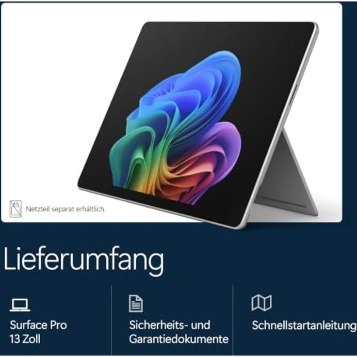 Microsoft Surface Pro 13" EP2-65068, 13" OLED Touchscreen, Snapdragon X2 Elite, 16GB RAM, 1000GB SSD, Windows 11 Home, platin – Bild 6