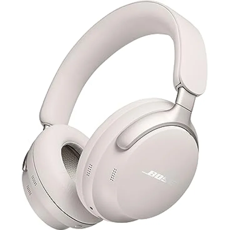 Bose QuietComfort Ultra Kabellose Kopfhörer mit Noise-Cancelling für räumlichen Klang, Over-Ear-Kopfhörer mit Mikrofon, Bis zu 24 Stunden Akkulaufzeit, Kopfhörer mit Raumklang, Weiß