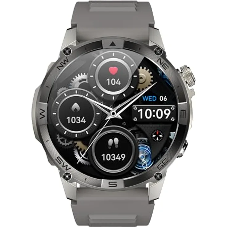 VALDUS VG40 PRO (2025) Grey, Smartwatch mit Telefoniefunktion, AMOLED Display, Robuster Sportler