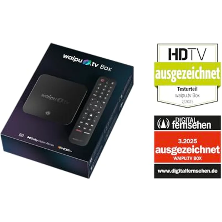 waipu.tv Box | 4K Ultra HD, HDR10+, Dolby Vision, Dolby Atmos, Voucher für 3 Monate 300 TV-Sender & 30.000 Filme & Serien – Bild 3