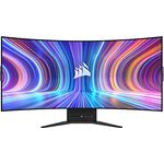 Corsair XENEON Flex 45WQHD240 Gaming-Monitor - 45-Zoll OLED WQHD (3440 x 1440) Biegbares Display, 240Hz, 0,03ms GtG Reaktionszeit, NVIDIA G-SYNC Kompatibel, AMD FreeSync™ Premium - Schwarz