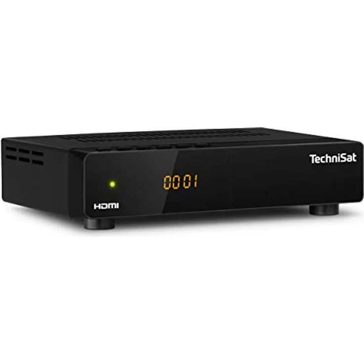 TechniSat HD-S 261 - kompakter digital HD Satelliten Receiver (Sat DVB-S/S2, HDTV, HDMI, USB Mediaplayer, vorinstallierte Programmliste, Sleeptimer, Nahbedienung am Gerät, Fernbedienung) schwarz – Bild 1