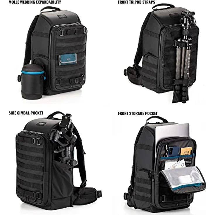 Tenba Axis V2, Fotorucksack 24l mit drei Zugängen, für 1-2 Kameras und Drohnen, Schwarz – Bild 6