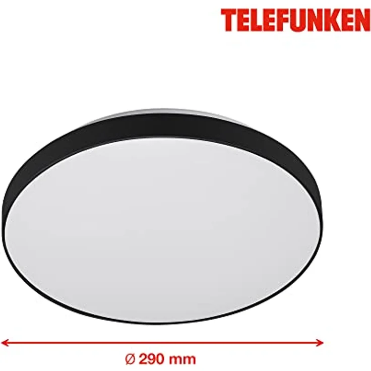 Telefunken LED Deckenleuchte mit Bewegungssensor & Tageslichtsensor, 16W, 1.500 Lumen, Ø 29cm, Weiß/Schwarz - Preisvergleich – Bild 5