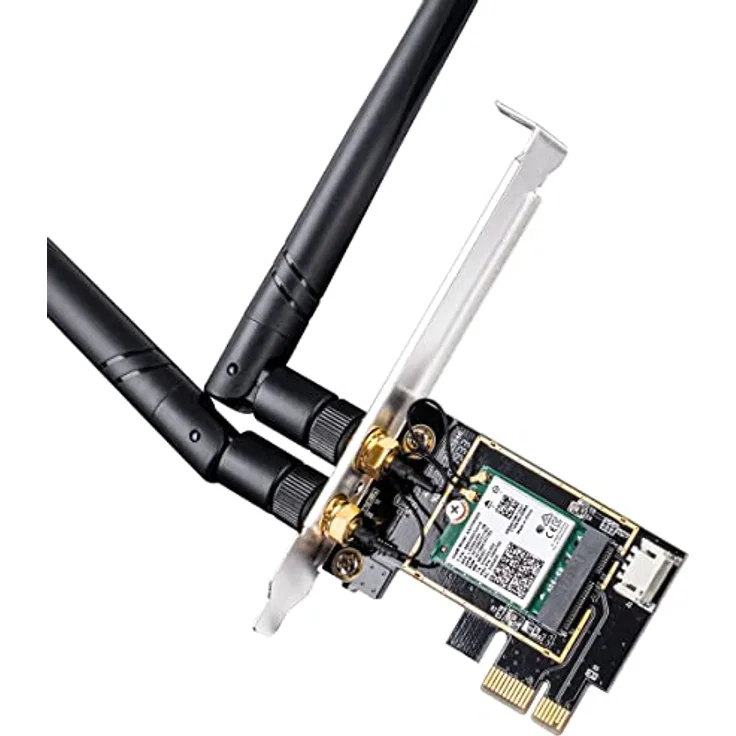 Cudy WE3000 AX3000 Wi-Fi 6E PCIe Karte, Ax210, 3000Mbps, Bluetooth 5.2/5/4.2/4.0, Windows 11/10 Unterstützung