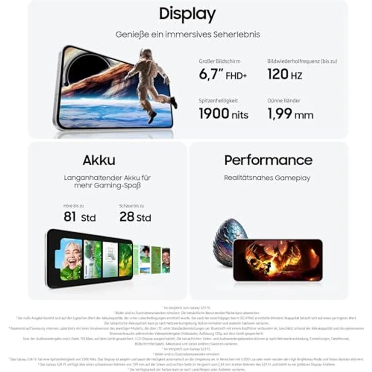 Samsung Galaxy S24 FE, 256 GB Graphite – Bild 3
