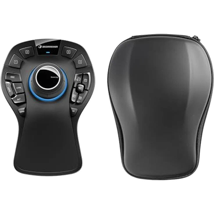 3Dconnexion SpaceMouse Pro Wireless Bluetooth 3D-Maus mattschwarz, patentsierte Sensortechnologie, QuickView-Tasten, wiederaufladbarer Akku. – Bild 1