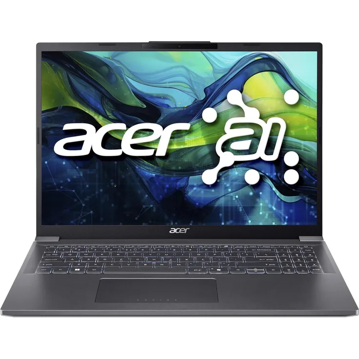 Acer Aspire 16 OLED (A16-71M-77HE), 16 Zoll Notebook mit Intel Core Ultra 7 155H, 16 GB RAM, 512 GB SSD, grau, 120 Hz Display