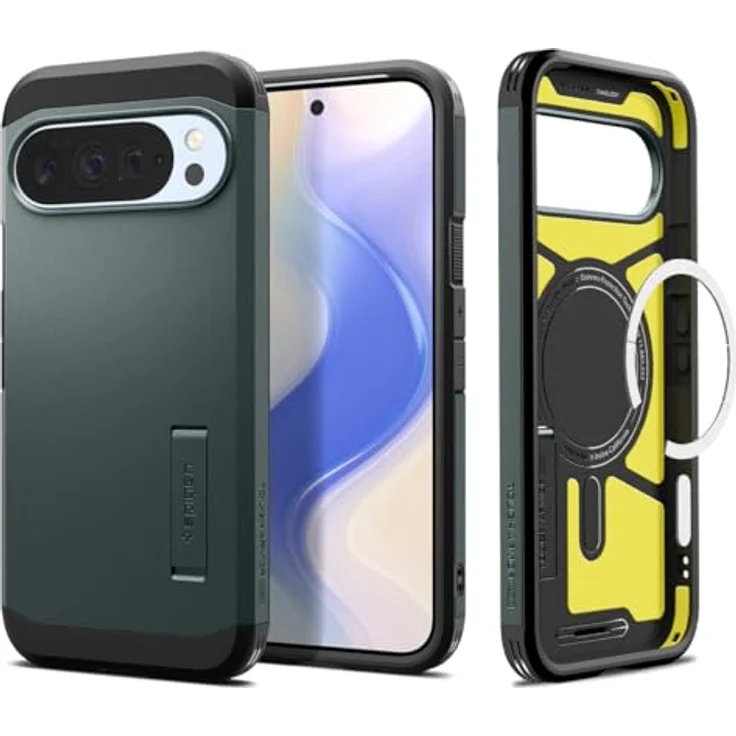 Spigen Tough Armor Smartphone Hülle für Google Pixel 10 und 10 Pro, robuster Schutz in Grün – Bild 2
