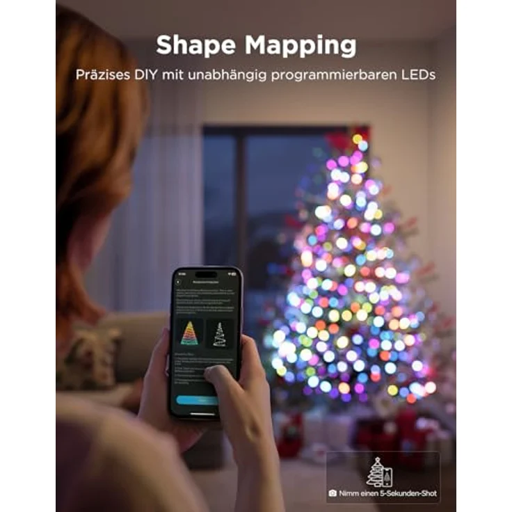 Govee Christmas Sparkle String Lights, 30M RGBWIC Lichterkette mit 375 LEDs, 140+ dynamische Szenenmodi, App-Steuerung mit Alexa für Innenräume – Bild 4