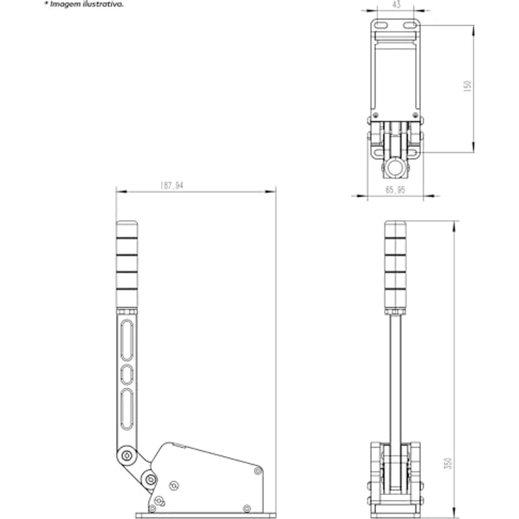 Simagic TB-1 Handbremse, präzise Dual-Mode-Steuerung mit Aluminiumkonstruktion und einstellbarer Spannung für Sim-Racing – Bild 9