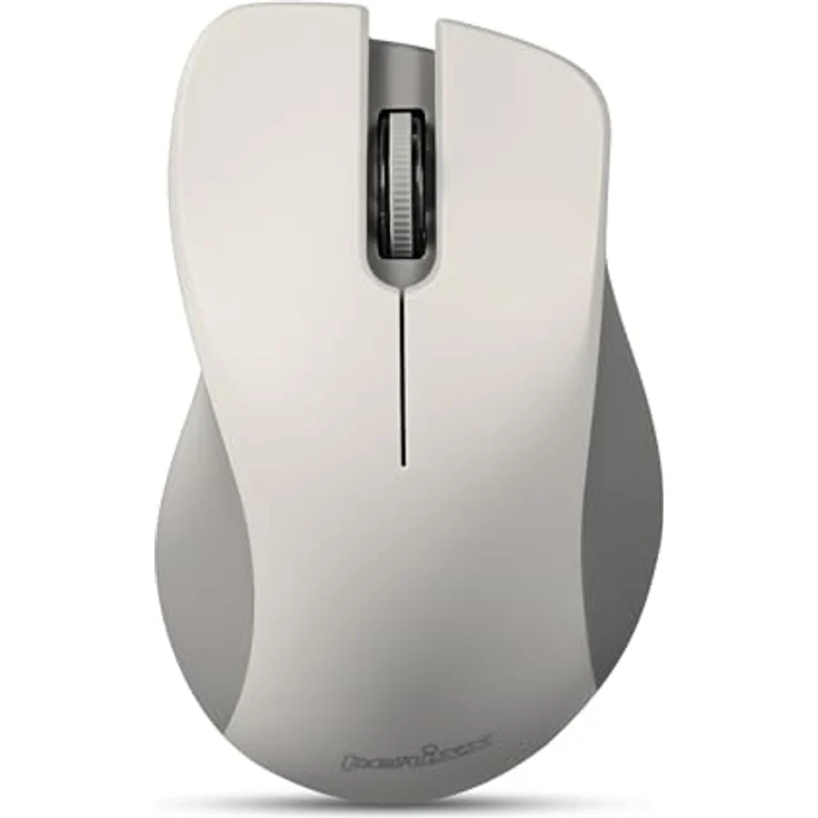 Perixx PERIMICE-621M Kabellose Maus - Silent Click mit Ergo Design, 2.4 GHz, kompatibel für Desktop und Laptop PC, Beige – Bild 1