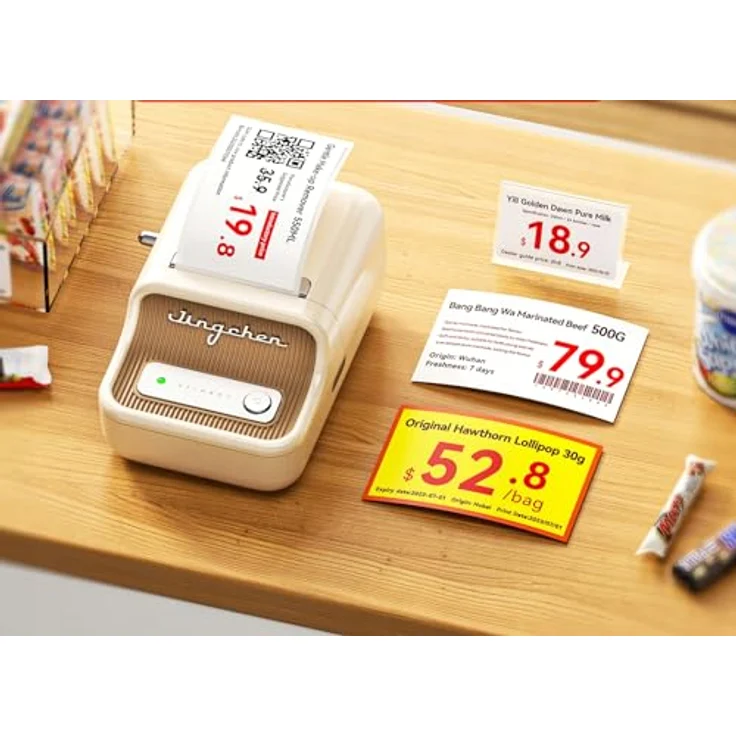 Niimbot B21 Pro, Tragbarer Etikettendrucker mit 300 dpi, Bluetooth, Akku 1500 mAh, grün – Bild 4