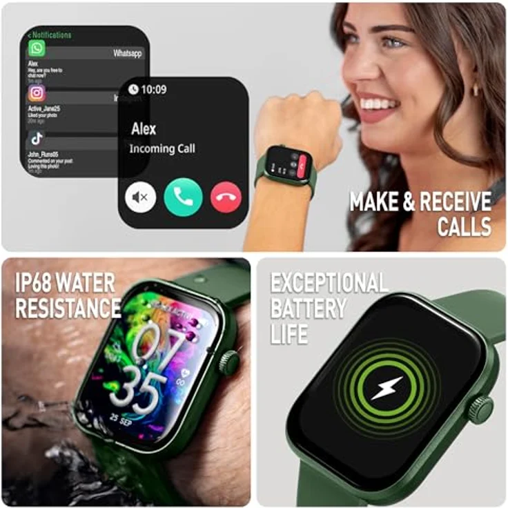 Reflex Active Smart Watch Series 40, AMOLED-Display, grüne Aluminium-Lünette – Bild 4