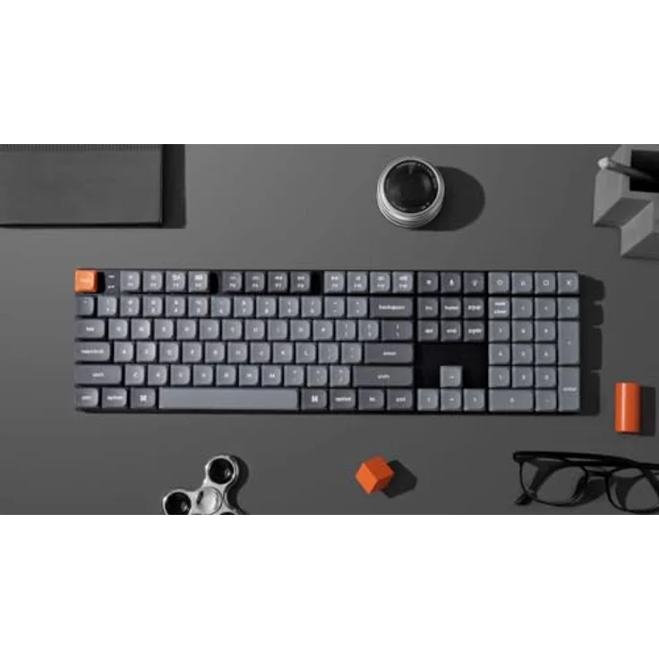 Keychron K5 Max, Ultraflache kabellose mechanische Tastatur mit QMK/VIA Programmierung, 3-Modus Bluetooth/2.4 GHz/Kabel, Low Profile Gateron Red Switch, PBT Tastenkappen, weiße LED – Bild 2