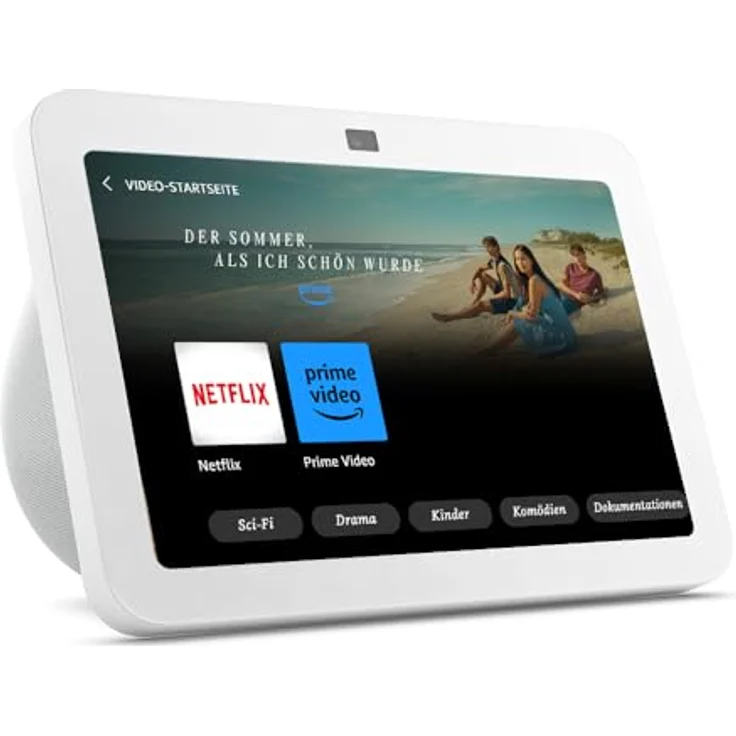 Echo Show 8 (3. Gen., 2023) | Smarter HD-Touchscreen mit 3D-Audio, Smart-Home-Hub und Alexa | Weiß – Bild 1