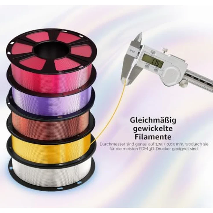 GIANTARM PLA Filament 1,75mm 1kg Spool, glänzendes Silber/Kupfer, zähigkeitsoptimiert – Bild 3